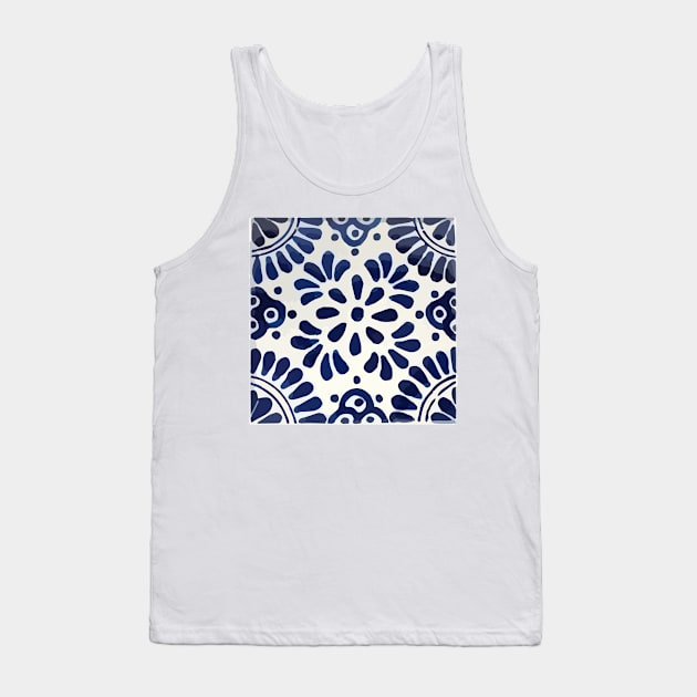 Blue Tile Talavera Tank Top by T-Mex